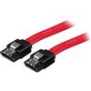 StarTech.com LSATA8 Cavo SATA a SATA Latching, F/F, 20 cm, Rosso