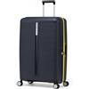 Eminent Finno Valigia Grande 77x51x30, Espandibile, Rigida, 4 Ruote, Leggera, Lucchetto TSA, 158 cm, 3,9 kg, 110L, Trolley da Stiva Viaggio Aereo Vacanza Blu