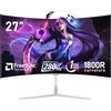 Gawfolk 27 pollici 280Hz curvo monitor per computer da gioco, 1800R，FHD 1080P, 9