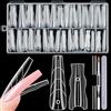 MELLIEX 182 Pezzi Kit Nail Dual Form Sandwich, Forme per Unghie Formine Doppie Unghie Nails Extension Forms Trasparente Facili per Manicure Salone DIY (15 Misure Forma a T)