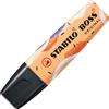 STABILO Evidenziatore BOSS ORIGINALE by Ju Schnee, albicocca, Punta smussata, 2,0 - 5,0 mm, Rimane aperto fino a 4 ore, Inchiostro a base acqua, Ricaricabile, Disegno stampato su tutto il corpo