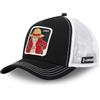 Capslab Cappellino uomo e donna One Piece, Cappello Trucker Luffy, Regolabile e Autentico, Nero, Bianco, Taglia TU, Nero , Taglia Unica