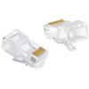 VulTech SN21406 50 Connettori Passanti RJ45 Cat.6 UTP, Plug di Rete Pass-Through Alta Velocità Gigabit, Terminali Lan Trasparenti per Cavo Ethernet Categoria 6, Sistema Semplificato Anti-Spreco Fili