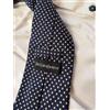 Saint Laurent Cravatta Seta Vintage Blu Micro-pois - Made in Italy