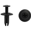 uxcell Sourcingmap, 50 rivetti in plastica neri per auto con foro da 5 mm, diametro 15 mm