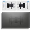 StarTech.com Supporto TV da parete ultrapiatto e completamente mobile per schermi piatti fino a 65 pollici e 45 kg, VESA 600x400, design piatto, conforme TAA, 200 x 100 mm, 600 x 400 mm, -12 - 2°, -60 - 60°, alluminio, acciaio, nero, argento