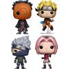 Funko Pop Lotto Pacchetto Di 4 Naruto Shippuden - Kakashi Sakura Tobi Rasengan