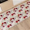 PETTI Artigiani Italiani - Tappeto Cucina Antiscivolo Lavabile in Lavatrice, Passatoia Cucina, Tappeto Cucina Lungo, 52x80 cm, Disegno Floreale 07 100% Made in Italy