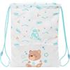 safta Real Madrid Prescolastico bianco - Zaino a sacco piatto Junior, ideale per bambini di diverse età, comodo e versatile, qualità e resistenza, 26 x 34 cm
