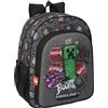 safta MINECRAFT GRAFFITI - Zaino scuola bambino, zaino per bambini, adattabile a carrozzina, ideale per bambini in età scolastica, comodo e versatile, qualità e resistenza, 32 x 12 x 38 cm