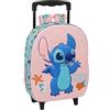 safta STITCH - Zaino per bambini 3D con ruote, ideale per bambini di diverse età, comodo e versatile, qualità e resistenza, 27 x 10 x 33 cm