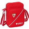 safta SEVILLA FC - Tracolla con tasca esterna, valigetta portatodo, tracolla comoda e versatile, qualità e resistenza, 16 x 6 x 22 cm