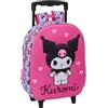 safta KUROMI - Zaino per bambini 3D con ruote, ideale per bambini di diverse età, comodo e versatile, qualità e resistenza, 27 x 10 x 33 cm