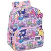 safta HELLO KITTY & FRIENDS - Zaino scuola per bambini, zaino per bambini, adattabile al carrello, ideale per bambini in età scolastica, comodo e versatile, qualità e resistenza, 26 x 11 x 34 cm
