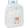 safta Real Madrid Prescolastico bianco - Zaino scuola per bambini animato, zaino per bambini, zaino per bambini, adattabile a carrozzina, ideale per bambini in età scolare, 26 x 11 x 34 cm