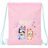 safta BLUEY DANCE - Zaino a sacco piatto Junior, ideale per bambini di diverse età, comodo e versatile, qualità e resistenza, 26 x 34 cm