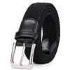 VONMELLI Cintura Elastica Uomo Intrecciata Cintura Uomo in Tessuto Cinturino Elastica Intrecciata Regolabile Casual Cinture Vintage Cinture Da Golf per Jeans Nero XL