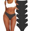 BeReady Confezione da 6 Mutande da Donna in Cotone Elasticizzato Slips Cotone Hipster comode Biancheria Intima Cotone Intimo Traspirante Slip da Donna Confezione Multipla S-XL,A-6er，L