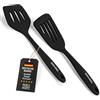 Moritz & Moritz Set di 2 spatole da cucina in silicone in 2 misure, lavabili in lavastoviglie e resistenti al calore da -40 °C a 300 °C, per padelle, barbecue e cucina