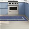 Floori Tappeto Cucina Tinta Unita Greca Minimal Morbida Ciniglia con Antiscivolo Moderno Passatoia Cucina Ingresso Colori Moderni Made in Italy (Blu Mare, 57x140 cm)