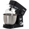 MESKO MS 4217 - Robot da cucina con ciotola da 3,5 l, in acciaio INOX, 6 velocità, gancio impasto, frusta, frusta, 1200 W, paraspruzzi, impastatrice