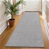 Enyhom Tappeto Corridoio Lungo 80 x 200cm, Assorbente Tappeto Cucina Antiscivolo Lavabile Passatoia Corridoio, Passatoia Cucina Tappeti Runner per Ingresso Lavanderia, Grigio + Bianco