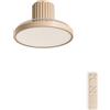 CREATE / WIND CLEAR SCULPT/Ventilatore da soffitto con luce con telecomando sabbia / 40W, Silenzioso, 6 velocità, Ø132 cm, pale retrattili, programmabile, estate-inverno, luce led 3 temperature
