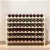 SogesPower Scaffale in Legno per Vino Portabottiglie di Vino con 6 Scomparti, per 60 Bottiglie di Vino, Espositore per Vino per Cantina, Cucina, 110 x 30 x 80,5 cm