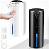 FOLAI Dispenser Sapone Automatico a Muro, 400 ml, Sensore di Movimento Infrarossi, Ricaricabile USB 1800 mAh, Impermeabile IPX5, Adatto per Bagno e Cucina - Bianco, Liquido