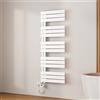 EMKE Scaldasalviette Elettrico 132x50 cm Bianco, Porta-Asciugamani Riscaldante con Termostato WiFi, 800W, Termoarredo Elettrico per Bagno