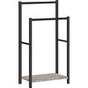 HOOBRO Portasciugamani, Porta Asciugamani da Terra, 2 Bracci, Diverse Altezze, Organizzatore per Asciugamani, Bagno, Metallo, 42 x 24 x 80 cm, Stabile EBG02LB01