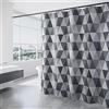 HANFU Tenda Doccia 180x200 cm, Tenda per Doccia Polyester Lavabile, Tende Doccia Asciugatura Rapida con 12 Ganci, Tenda Vasca da Bagno per Casa Hotel, Orlo Ponderato, Motivo a Triangolo
