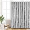 HANFU Tenda Doccia 180x200 cm, Tenda per Doccia Polyester Lavabile, Tende Doccia Asciugatura Rapida con 12 Ganci, Tenda Vasca da Bagno per Casa Hotel, Orlo Ponderato, Grigio Curva