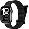 Olgary Cinturino Sportivo Compatibile con Apple Watch 46mm 45mm 44mm 42mm 49mm Donne Uomo, Soft Nylon Traspirante Regolabile Cinturini per iWatch Series 11 10 9 8 7 6 5 4 Ultra SE 3 2 1, Nero