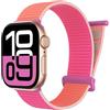 Olgary Cinturino Sportivo Compatibile con Apple Watch 46mm 45mm 44mm 42mm 49mm Donne Uomo, Soft Nylon Traspirante Regolabile Cinturini per iWatch Series 11 10 9 8 7 6 5 4 Ultra SE 3 2 1, Rosa rossa
