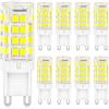 YIIFELL 8 Pezzi G9 Lampadine LED, Bianco Freddo 5W 6000K 500LM Equivalente 40W Lampada Alogena, 220-240V Angolo a fascio 360 °, Non Dimmerabile, lampadina g9 led per Soggiorni, Camere da Letto, Corridoi