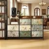 staronce Credenza con presa di corrente, comò con 8 cassetti e USB/tipo C, armadietto vintage con prese, armadio portaoggetti per corridoio, soggiorno, camera da letto, multicolore