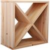 HOMCOM Mobiletto Portabottiglie per Vini e Liquori 24 Bottiglie, 4 Sezioni Legno Naturale, 50 x 26 x 50cm
