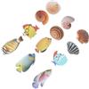 Mipcase Ganci Antiscivolo per Vasca da Bagno in PVC Impermeabili Design di Animale Marino Riducono Rischio di Cadute per Bagno e Piscina