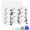 MXBAOHENG Armadietto per cellulare in acrilico, a parete, con serrature e chiavi, organizzatore per cellulare, per ufficio, scuola, aula (12 scomparti)