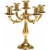 Artissimo Candelabro a 5 bracci in ottone dorato.