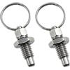 TopHomer 2 bulloni di bloccaggio con anello di trazione, perno a molla in acciaio inox, perno di sicurezza retrattile per elettrodomestici (M6)