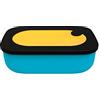 Guzzini On The Go Lunchbox con Contenitore, Spalvieri & Del Ciotto, 20 x 12 x h7 cm, 900 cc, Giallo