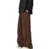 BIBOKAOKE Pantaloni cargo da uomo Baggy Jeans con tasche casual Wide-Leg Denim tinta unita Wide Leg Pantaloni Vintage Casual Pantaloni da trekking alla moda Y2K Hip Hop Streetwear, Stil#k02 Marrone