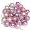 SHATCHI 30 mm/24 palline di Natale infrangibili rosa pallido, decorazioni per albero di Natale, palline ornamentali da appendere, decorazioni natalizie, lucide, opache, glitterate