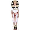 SMIFFYS Costume da Egizio, bianco con tunica, cintura, copricapo e cavigliere