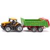 Siku 1133 Trattore JCB con spandiconcime universale Strautmann, portellone posteriore apribile, valvola di dosaggio regolabile, carrozzeria in metallo, giocattolo agricolo