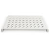 Link LKRIP300 - Mensola in acciaio per armadio rack 19 (2 unità, profondità 300 mm, grigio chiaro RAL7035) - Superficie traforata per ventilazione - Portata 30 kg con viti incluse