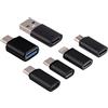 Callstel Set di 6 adattatori USB e Lightning OTG, USB-C, USB-A, Micro-USB, PD 60 W