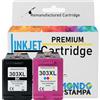 Mondo Stampa Set 2 Cartucce d'Inchiostro 1 Nera 1 Colore compatibile con HP 303XL T6N04AE T6N03AE Envy Photo 6220 6230 6232 6234 7130 7134 7830 7834 Inspire 7220 7920 Tango X